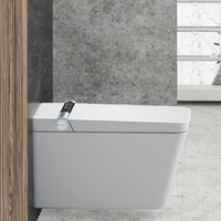 Cuvette de toilette intelligente suspendue au mur numérique avec piège S P avancé avec bidet télécommandé de luxe