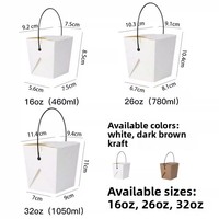 Boîtes à lunch jetables en papier kraft imprimées flexographiquement, fabriquées en Chine, en stock, pour poulet frit, hamburgers, plats à emporter portables