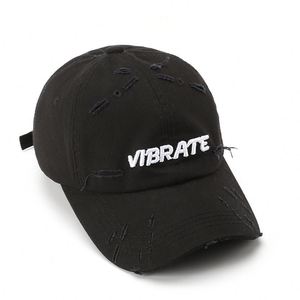 Casquette de baseball déchirée personnalisée de haute qualité, 6 panneaux, 100 % coton lavé, style vintage, réglable, avec logo brodé en 3D - Product Image 3