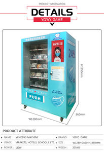 Máquina expendedora de mascarillas y agua operada con monedas YOYO GAME al por mayor con capacidad de 300-600 para dispensador de botellas de alcohol <span class=keywords><strong>en</strong></span> farmacias - Product Image 6