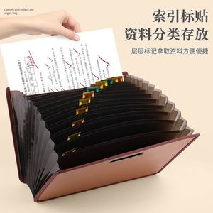 Dossier accordéon Xi Peptide A4, 13 compartiments avec autocollants pour sujets, pour le rangement des papiers d'examen des étudiants, usage domestique ou au bureau - Product Image 1