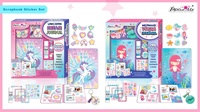 Ensemble de journal DIY licorne, 80 pages, avec autocollants, marque-pages et plus, kit créatif pour filles pour décorer, cadeau d'anniversaire