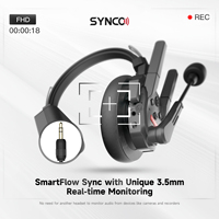 Synco Xtalk XPro X2 X5 2.4G Système d'appel sans fil à suppression de bruit en duplex intégral Écouteurs Dispositif de communication monté sur la tête