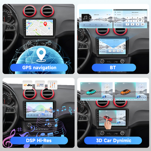 Podofo pour Seat <span class=keywords><strong>Ibiza</strong></span> 2016-2017 Qualcomm 8 Core Car Radio Frame 9 ''4 + 64G 2 Din Dndroid Wireless CarPlay/Android Auto WiFi 4G - Product Image 3