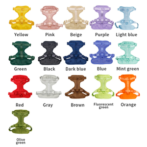 メーカー直販 ホットドッグ ハーネスセット 高級ファッション ナイロン製ペット用ベスト 簡単に外せるリード XS〜XLサイズ 9色展開 夏向け - Product Image 2