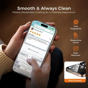 ฟิล์มกันรอยหน้าจอ HD ใสสำหรับ iPhone 15 17 PROMAX 16 14 13กระจกนิรภัยที่เป็นมิตรกับเคส9ชั่วโมงความแข็งป้องกันลายนิ้วมือพร้อมบรรจุภัณฑ์ - Product Image 6
