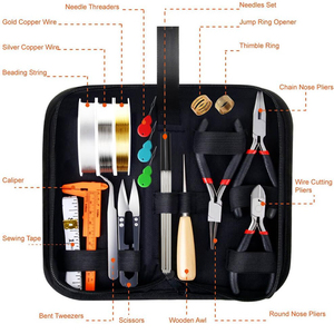 DIY Jewelry Making Tool Set String Jewelry Thread Jewelry Repair Beading Wrap Thread Kit Ear Hook <strong>Pliers</strong> 2 Sets <strong>Jewellery</strong> <strong>Pliers</strong> - Product Image 2