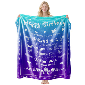 Wholesale Flannel Fleece <b>Blanket</b> Printing With Logo 100% Polyester Warm Soft Sofa Throw <b>Blankets</b> for Winter King Size - Product Image 6