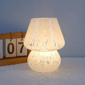 Lampe de chevet créative moderne simple en verre, design champignon, alimentée par USB, multicolore, pour chambre, <span class=keywords><strong>bureau</strong></span> et salle <span class=keywords><strong>d</strong></span>'étude - Product Image 5