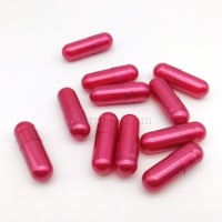 Capsules en gel métallisées vide, couleur rouge métallique brillant, dorée, 2000 pièces