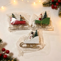 Nouvelle décoration de Noël créative et populaire de style nordique, en fer, en forme de traîneau, personnalisable