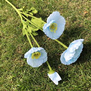 Fleurs artificielles bleu clair en gros pour la décoration de mariage à domicile - Product Image 6