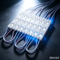 Module LED étanche IP65 6013, 12V, avec lentille, 1,5W, 3 SMD 2835, injection, angle de vision 170°, température de couleur 1800-14000K