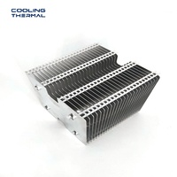 Dissipateur thermique personnalisé pour serveur PC, en aluminium et cuivre, à ailettes superposées, avec caloduc, refroidissement par eau, usinage CNC OEM sur mesure
