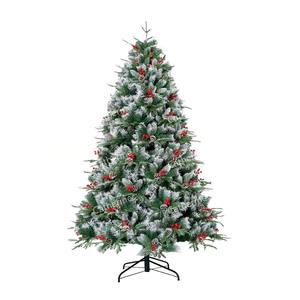 Decoración Navideña, Árbol de Navidad con Piñas Blancas y Puntas de Bayas Rojas, 1.5/1.8 Metros, Árbol Simulado de <span class=keywords><strong>PVC</strong></span>+PE - Product Image 4