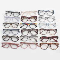 Assortiment de montures de lunettes optiques en acétate, prêtes à l'emploi, mixtes et économiques
