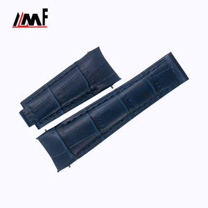 Correa de Reloj de Cuero de Becerro Genuino de Primera Calidad, con Textura de Piel de Cocodrilo, Resistente al Sudor, de 20 mm, con Borde Acolchado y Opción de Logotipo Personalizado - Product Image 2