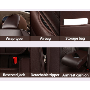 Accesorios de <span class=keywords><strong>Interior</strong></span> de coche Xiangta, fundas de asiento, conjunto completo de cojines de coche, fundas de asiento de coche de tamaño Universal de PVC de lujo - Product Image 5