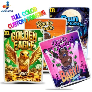 <strong>Custom</strong> Printed Resealable Cali Packs Exotic Smell Proof Stand up Pouch 8th 3.5g 35 7g 1oz 1lb 4x5 3.5 Mylar Bags With My logo - Product Image 2