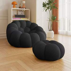 أريكة فقاعية حديثة بسيطة من نسيج روشبورغ لغرفة المعيشة وكرة القدم كسولة بمقعد واحد للمشاهير عبر الإنترنت - Product Image 3