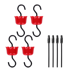 Fossato formica per colibrì mangiatoia rosso colibrì accessori accessori ganci con 4 spazzole pulite, confezione da 4 - Product Image 1