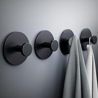 Crochet mural rond carré adhésif pour salle de bain et cuisine, crochets de douche amovibles en acier inoxydable, crochet auto-adhésif pour serviettes de bain