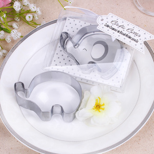 Carino Baby Shower Party bomboniera piccolo elefante uccelli amore tagliabiscotti per il compleanno del bambino e regali di nozze realizzati in metallo resistente - Product Image 2