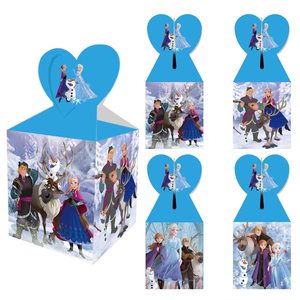 Nuevo diseño Personaliza la caja de regalo con mango impreso Niños Cumpleaños Baby shower Boda Evento Fiesta Favor Tema congelado Caja de dulces para chico - Product Image 4