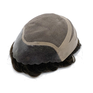 Prothèse capillaire <span class=keywords><strong>Oscar</strong></span> Mono avec base en PU pour hommes – Système de remplacement capillaire naturel en cheveux humains pour hommes - Product Image 4