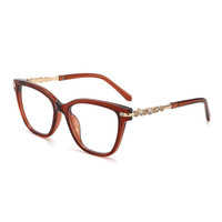 Gafas de lectura de diseñador de lujo para mujer, montura de PC blanca elegante, lentes ópticas de diamante, gafas protectoras con diamantes de imitación de cristal