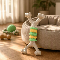 Nouveauté : Jouet à mâcher interactif classique pour chien, bâtonnet à mâcher aromatisé au bœuf pour le nettoyage des dents, jouets pour chiens