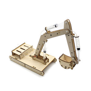 Mainan DIY Excavator Hidrolik 4 Saluran Model Kit Bangunan Mainan Anak Eksperimen Sains Mainan STEM untuk anak-anak - Product Image 3