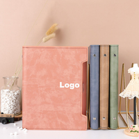 Agenda personnalisable multi-tailles, carnet en cuir PU A4/A5/B5 avec poche pour stylo et pages rechargeables
