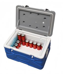 PE Durable Portable Cooler <b>Box</b> Wheels Multi-Functional Modern Refrigerator Food Beverage 55L for Outdoor <b>Camping</b> Custom Logo - Product Image 2