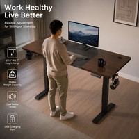 Bureau de jeu et d'apprentissage AOR Home Gaming, extensible et réglable en hauteur, design moderne, plateau en métal de qualité E0, mémoire de position, vente en gros usine