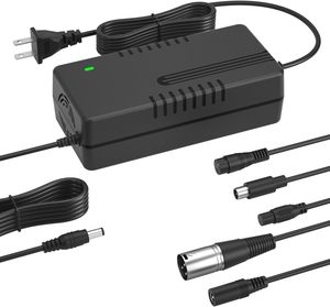 Cargador de 42V 2A con 5 Conectores: DC 5.5 * 2.1mm, 8mm/12mm 3 Puntas, <span class=keywords><strong>RCA</strong></span> y XLR de 3 Pines para Baterías de Iones de Litio de 36V - Product Image 4