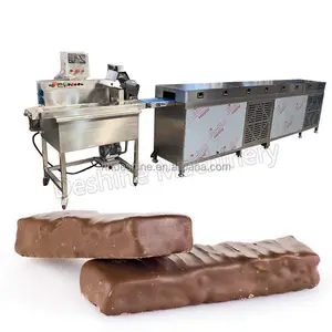 Electric small chocolate enrobing machine automatic chocolate enrobing machine chocolate enrober with cooling tunnel