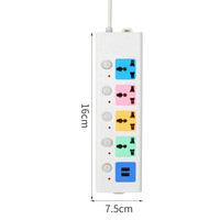 Prise multi-prises pour l'Asie du Sud-Est (Thaïlande, Laos, Myanmar, Vietnam, Malaisie) avec ports USB – Idéale pour l'e-commerce
