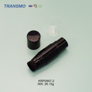 Stick de fond de teint en plastique recyclé, emballage vide pour stylo bronzer, stick illuminateur double embout avec pinceau - Product Image 4