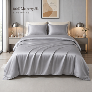 Parure de <span class=keywords><strong>lit</strong></span> en soie 19 Momme sur mesure, taille King Queen, 25x22mm, avec housse de <span class=keywords><strong>couette</strong></span> et drap-housse - Product Image 6