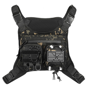 Sac de poitrine tactique léger, gilet utilitaire, sac à dos, pochette de rangement portable pour la course, l'entraînement en extérieur, sac EDC - Product Image 2