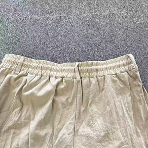 <span class=keywords><strong>Pantaloncini</strong></span> da <span class=keywords><strong>uomo</strong></span> con coulisse elastico in vita sottile <span class=keywords><strong>pantaloncini</strong></span> morbidi in lino estivo <span class=keywords><strong>Beige</strong></span> semplici tasche vuote un quarto di <span class=keywords><strong>pantaloncini</strong></span> - Product Image 4