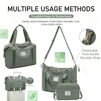Sac de voyage extensible imperméable grande capacité avec logo personnalisé, séparation sec/humide, pour gym, yoga, week-end, nuit, et pochette bandoulière