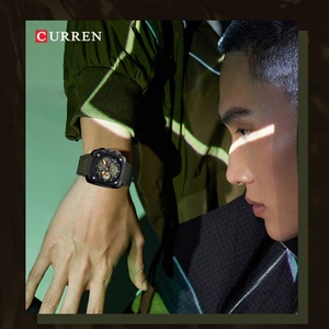 Curren NEW 2024 8461 Men Wrist <b>Watches</b> Luxury Square Quartz Wrist <b>Watch</b> Original Waterproof Luminous Chronograph <b>Watch</b> for Men - Product Image 3