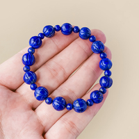 Bracelet extensible en perles de lapis-lazuli naturel, forme irrégulière, pierres semi-finies, bijoux en lapis-lazuli