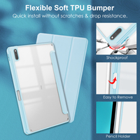 Housses intelligentes en cuir PU transparent pour HUAWEI MatePad Pro 10.8 avec porte-stylo