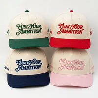 Casquette de baseball personnalisée avec slogan brodé, casquette en coton bicolore, casquette de papa, casquette trucker ajustable avec fermeture snapback