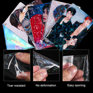 Capas Holográficas Protetoras de Cartões com Efeito Laser Brilhante, Capa Transparente para Jogos de Tabuleiro, Capa Protetora para Cartões KPOP YGO PKM - Product Image 2