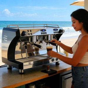 Equipo para Hacer Café, <span class=keywords><strong>Cafetera</strong></span> Espresso Semiautomática Profesional Comercial para Negocios - Product Image 1