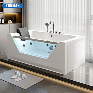 Fabrik-Acryl-Hydromassage-Badewanne Modernes Rechteckiges Design Umweltfreundliche Tragbare Freistehende Spa-Badewanne mit Whirlpool-Massage - Product Image 5